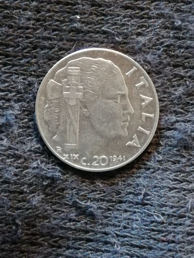 Италия 20 чентезимо, 1941 год, KM# 75b