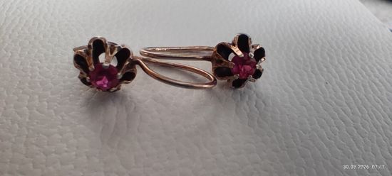 Серьги 875 звезда Харьков позолота