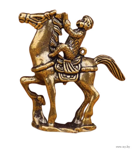 Статуэтка Обезьянка на лошади Латунь