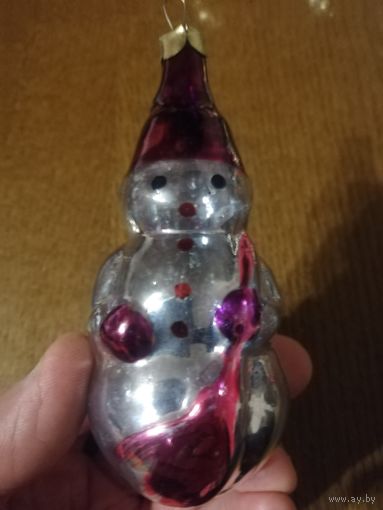 Елочная игрушка снеговик СССР