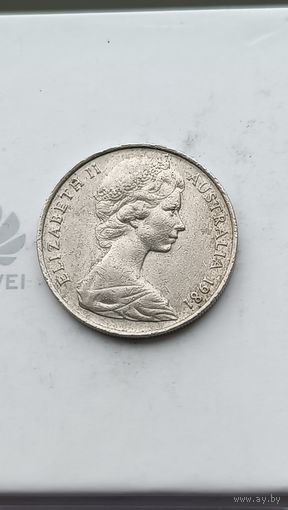 10 центов Австралия 1981 года. Монета не чищена.