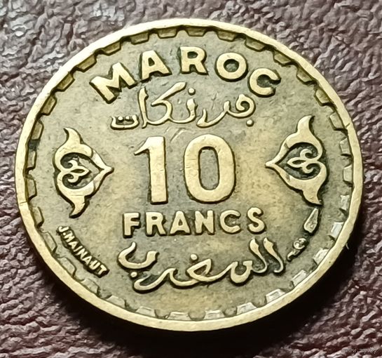 Марокко 10 франков, 1952    ( 1-7-5 )