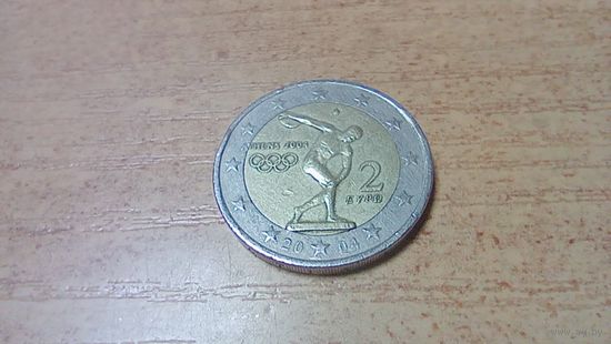 2 евро 2004 года  Греция Летние Олимпийские игры 2004 в Афинах 3