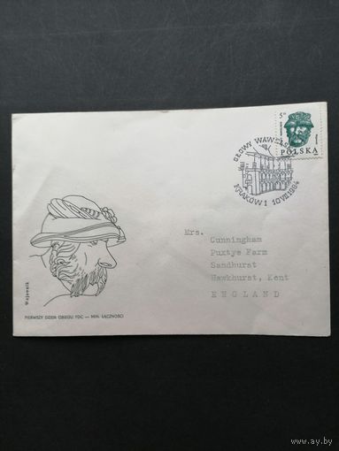 Польша 1984 КПД с маркой "Голова в Вавельском замке Кракова" (спецгашение) Mi.2925 каталог 0.70 евро