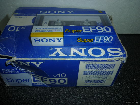Аудиокассета SONY SuperEF90. Made in JAPAN