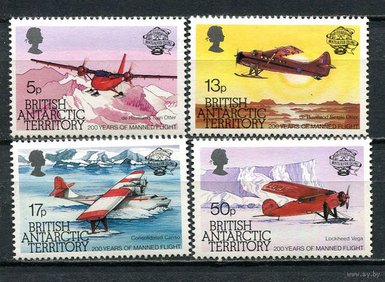 Британская антарктическая территория - 1983 - Авиация - [Mi. 104-107] - полная серия - 4 марки. MNH.  (Лот 73Hk)-T41P36