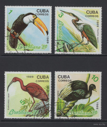 Фауна Птицы Куба 1989  Филателистическая выставка Brasiliana-89 в Рио-де-Жанейро Used