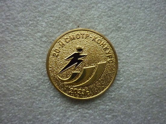 Знак нагрудный. 20-й смотр-конкурс. 2023. Латунь цанга.