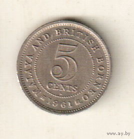 Малайя и Британское Борнео 5 цент 1961