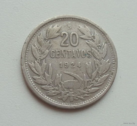 Аргентина 20 сентавос 1924 год кондор