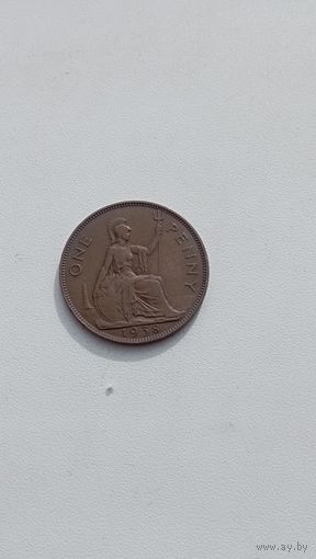 Великобритания 1 пенни1938 год