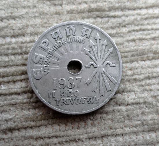Werty71 Испания 25 сентимо песет 1937