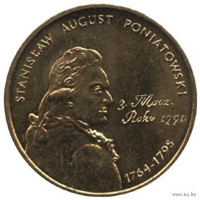 Польша 2 злотых, 2005 Станислав II Август Понятовский UNC