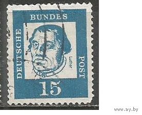 ФРГ. Известные люди. Мартин Лютер. Реформатор. 1961г. Mi#351.