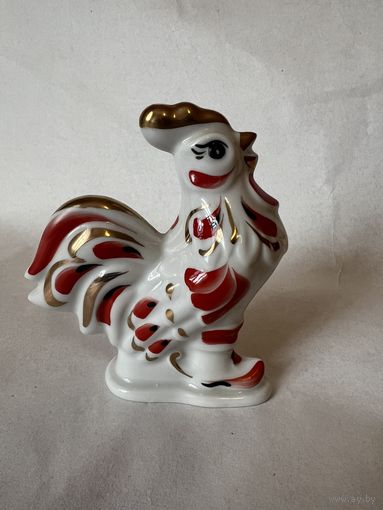 Статуэтка фарфоровая "Петушок золотой гребешок".  ДФЗ