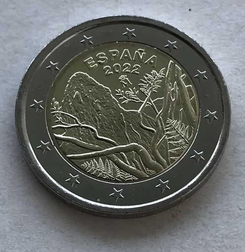 Испания 2 евро 2022 - ЮНЕСКО - Национальный парк Гарахонай - UNC!