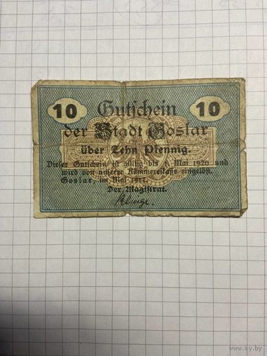 Нотгельд 10 пфеннигов 1921 год. -2112