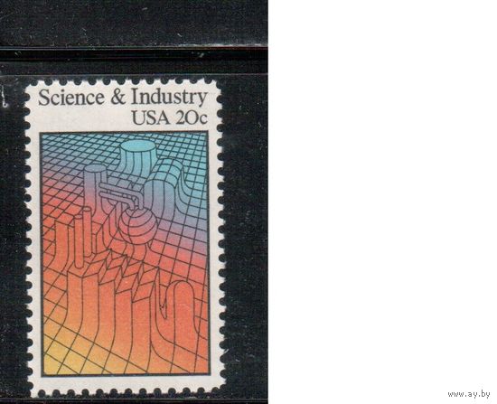 США-1983, (Мих.1613) , **  , Наука в промышленности, (одиночка),