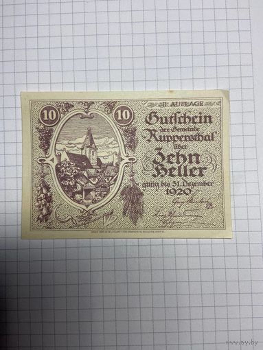 10 геллеров (нотгельды) Австрия.-2512