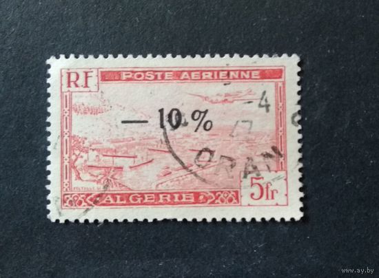 АЛЖИР \1503\ 1947. Самолёт над гаванью Алжира. АВИА. САМОЛЕТ