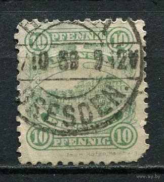 Германия - Дрезден (Ганза) - Местные марки - 1888 - Архитектура 10Pf - (есть тонкое место) - [Mi.85] - 1 марка. Гашеная.  (Лот 67Dd)