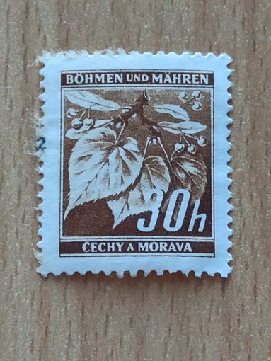 06.1941 - Серия "Ландшафты Богемии и Моравии". Перевыпуск марки 30h, 1941 г. MNH.