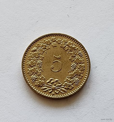 Швейцария 5 раппенов, 1994