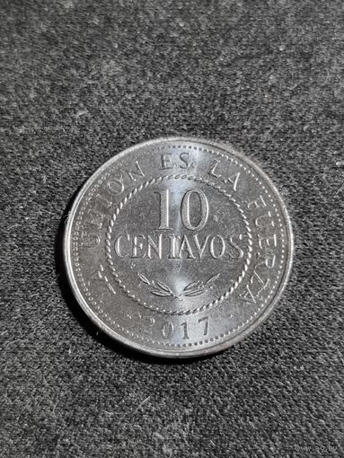 Боливия 10 сентаво 2017 Unc