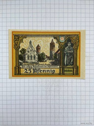 Нотгельд 25 пфеннигов Германия Ютербог-0501