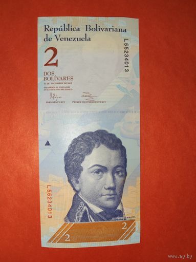 Венесуэла 2 боливара 2012 UNC