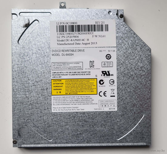 DVD Multi Lite-On DU-8A5SH14C 9.5mm SATA Slot-in