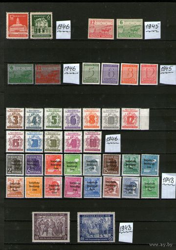 Германия.СОВЕТСКАЯ ЗОНА ОККУПАЦИИ !ПОЛНЫЕ ЧИСТЫЕ СЕРИИ БЕЗ НАКЛЕЕК И СЛЕДОВ ОТ НИХ !СОСТОЯНИЕ !