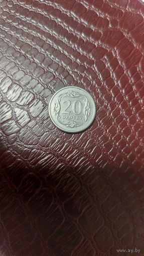 Монета 20 грошей 2007г. Польша. Хорошая!