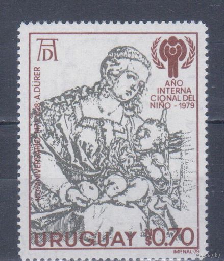 [1336] Уругвай 1979. Искусство.Живопись.Дюрер. Одиночный выпуск. MNH. Кат.8,5 е.