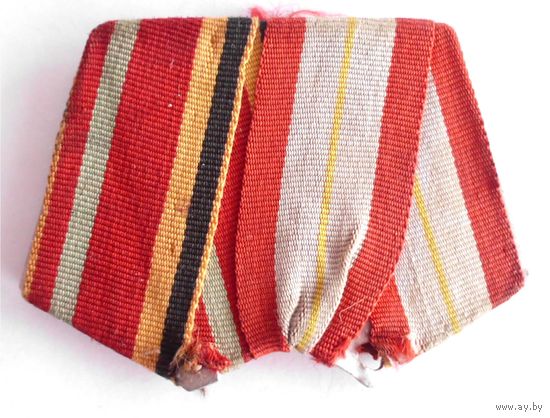 Орденская колодка сборная на 2 награды Булавка