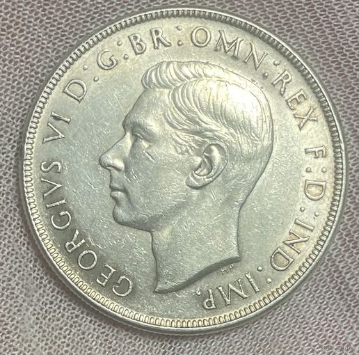 Монета 1 крона 1937 год. Австралия. Король Георг VI.