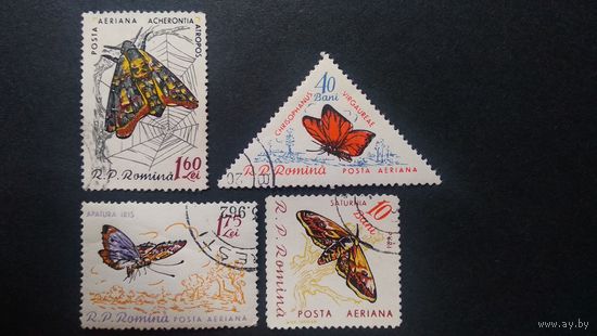 Фауна \60фа\Румыния 1960 Бабочки.