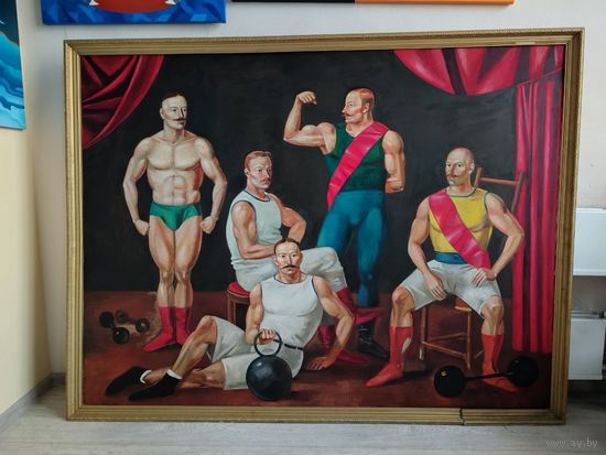 Редкая, большая картина известного художника Ватагина Н