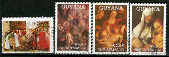 Гайана - 1989 - Рождество - [Mi. 3072-3075] - полная серия - 4 марки. Гашеные.  (Лот 8JE)-TG2P5