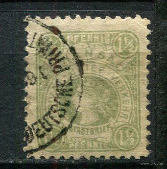 Германия - Дрезден (Ганза) - Местные марки - 1886 - Аллегория 1 1/2Pf - [Mi.6a] - 1 марка. Гашеная.  (Лот 68Dd)