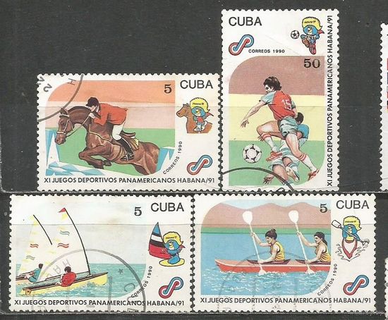 Куба. Панамериканские спортигры. 1991г. 4 марки.