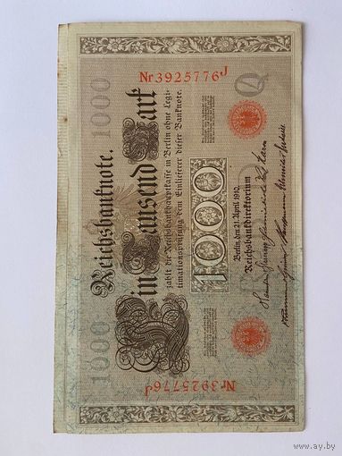 1000 марок Германской империи литера Q