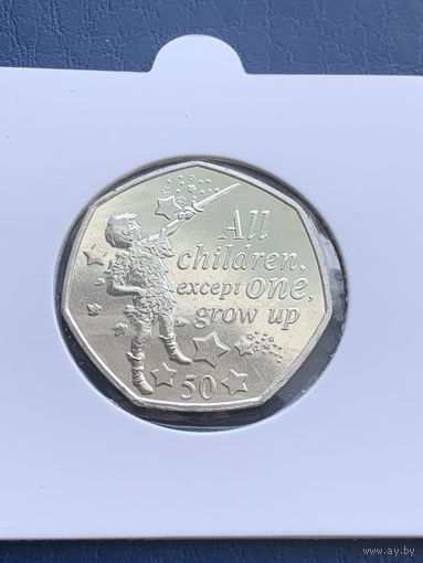 О. Мэн 50 пенсов 2019 г Питер Пэн