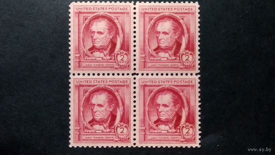 США\а113\1940 скотт860 Фенимор Купер писатель  MNH