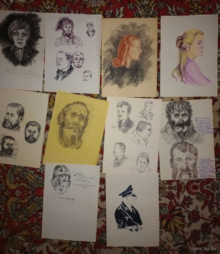 Графика Зарисовка  художника Рисунок персонажей к фильмам 10 ШТ (А24+)