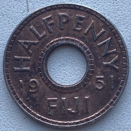 Фиджи 1/2 пенни 1951 г.