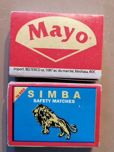 Спичечные коробки 5 х 3.5 х 1.5 см, серия "СИМБА", спички