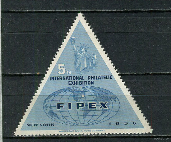 США - 1956 - Филателистическая выставка FIPEX в Нью-Йорке - 1 виньетка. MNH.  (Лот 30Jo)-T4P16