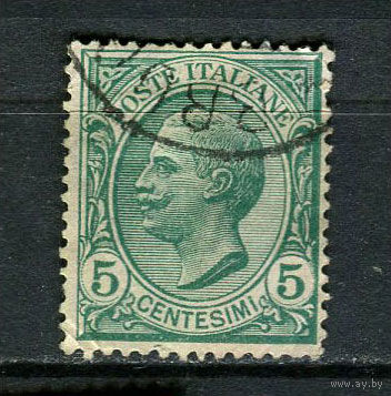 Королевство Италия - 1906 - Виктор Эммануил III 5C - [Mi.88] - 1 марка. Гашеная.  (Лот 62FP)-T25P25