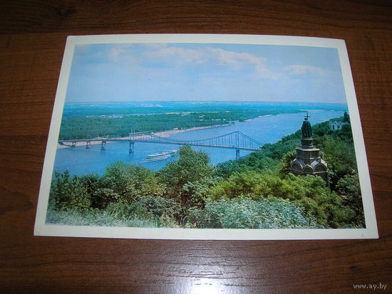 Киев Вид на Днепр 1970 год чистая